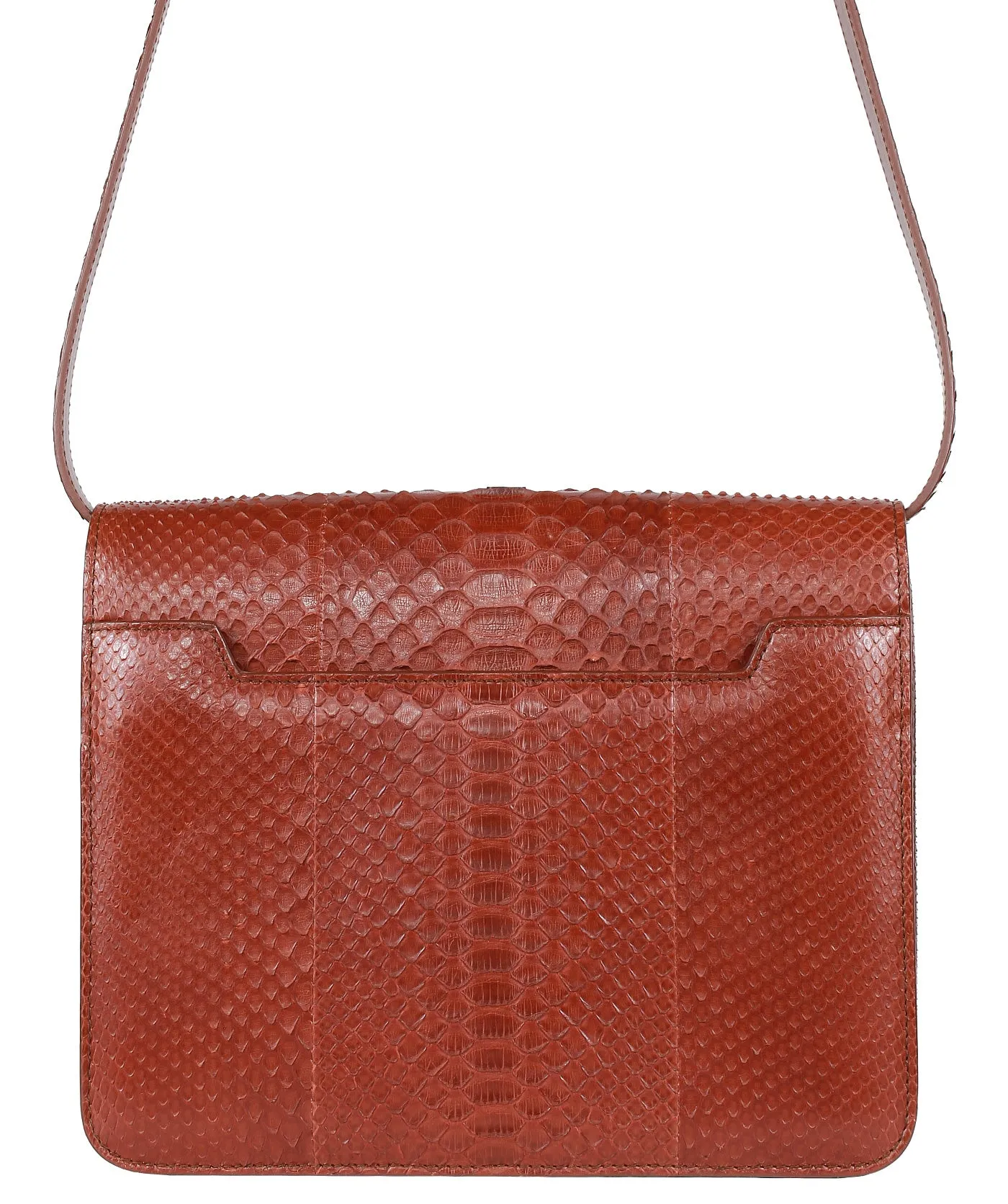 Natalia Python Leather Shoulder Bag