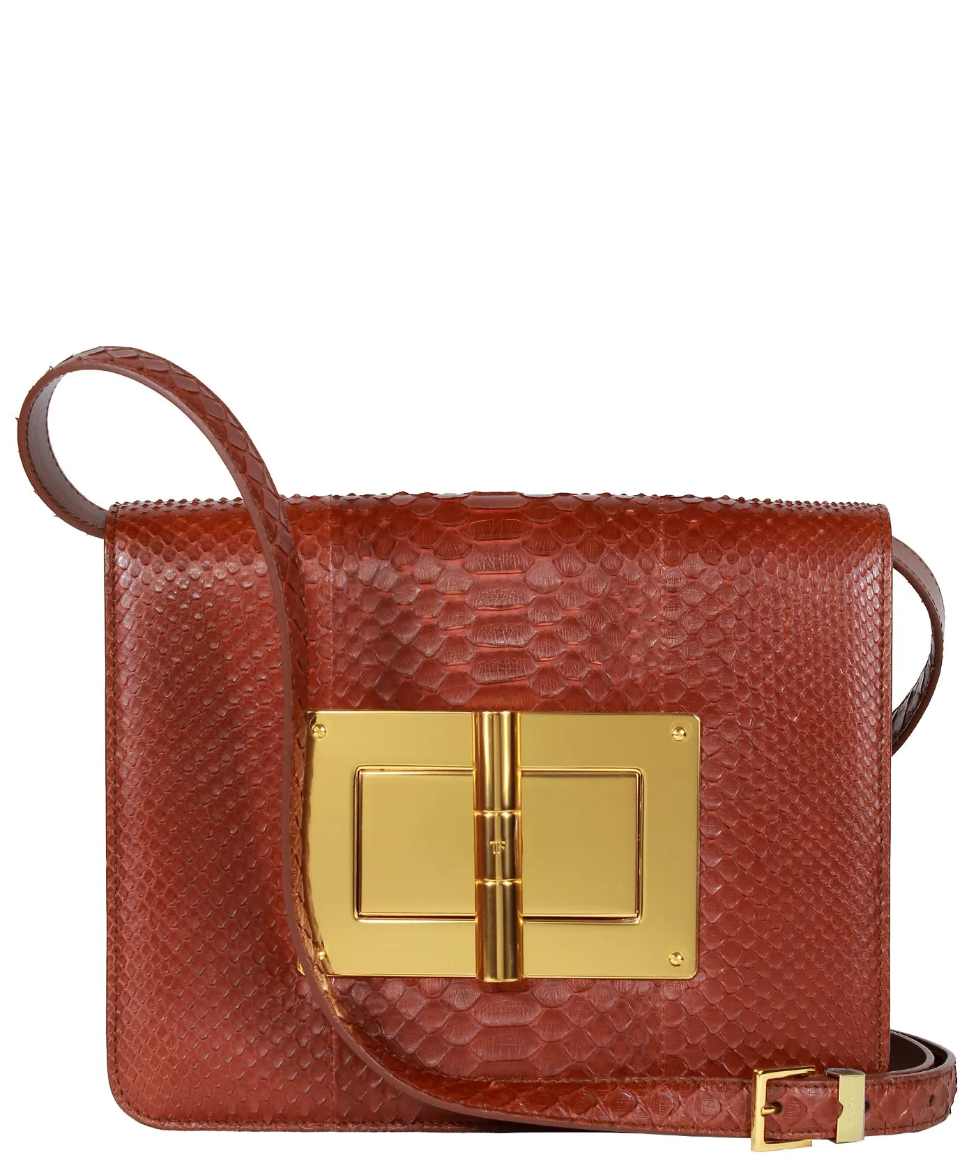 Natalia Python Leather Shoulder Bag