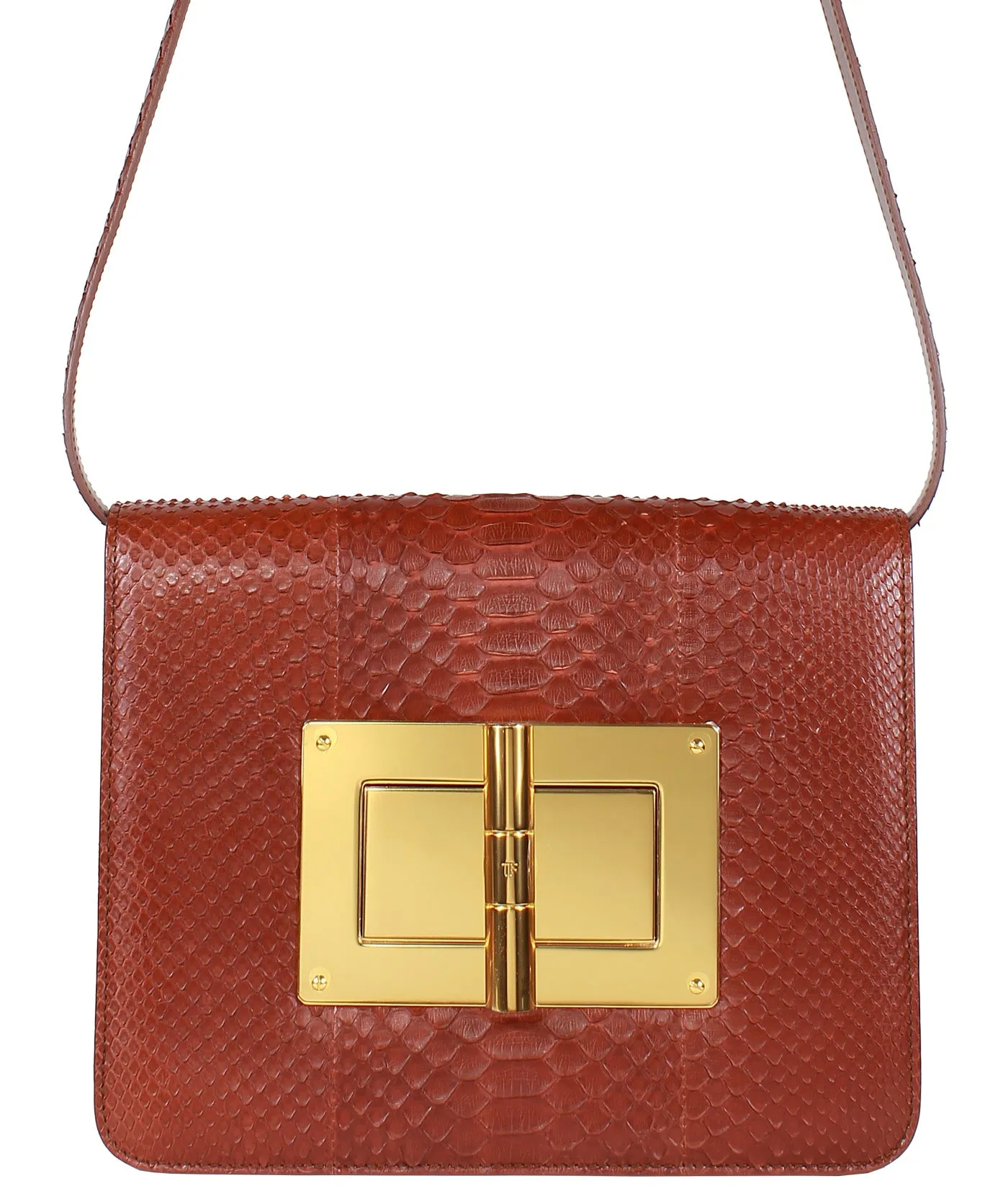 Natalia Python Leather Shoulder Bag