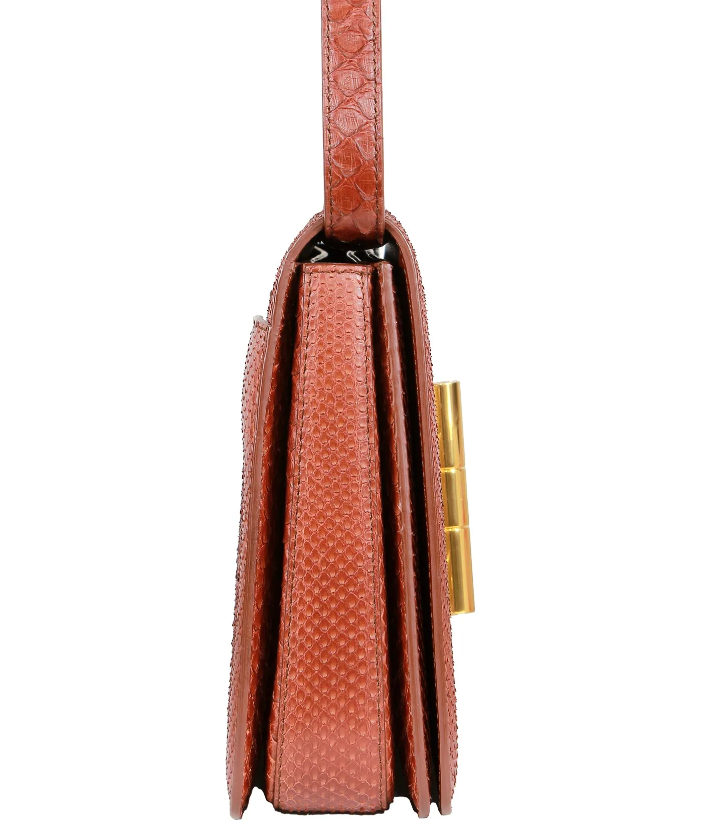 Natalia Python Leather Shoulder Bag