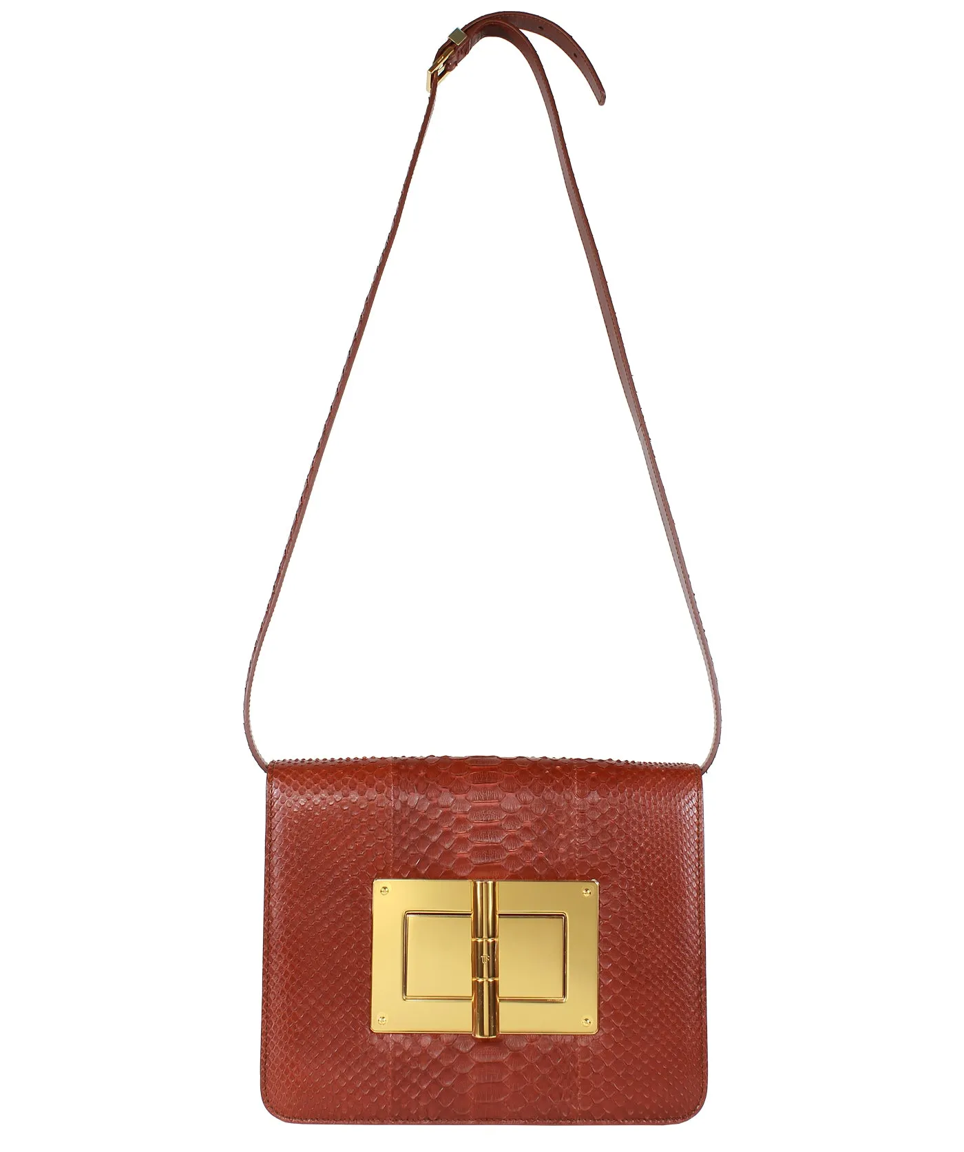 Natalia Python Leather Shoulder Bag