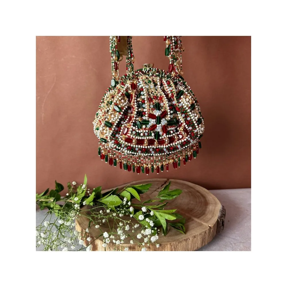 Nayaab by Sonia Multi-Colour Sequin Enchantment Clutch for Women
