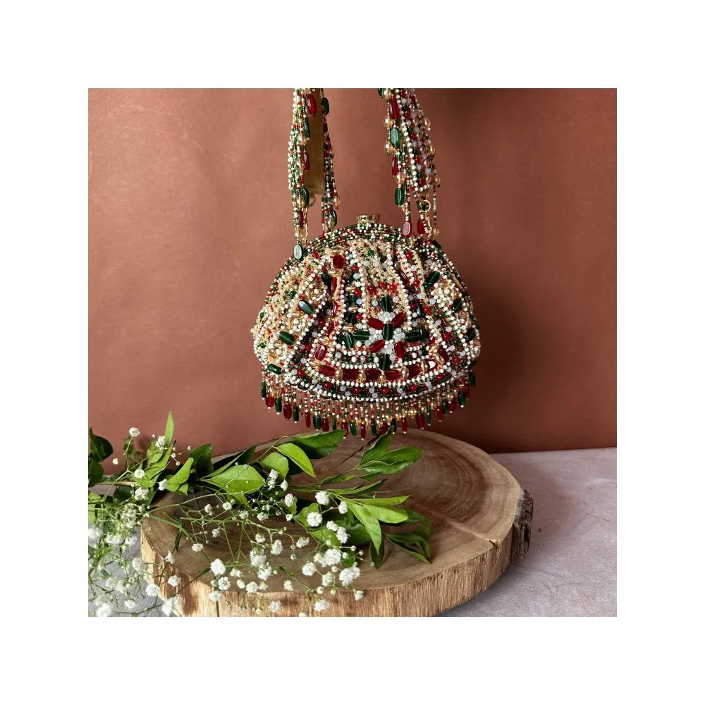 Nayaab by Sonia Multi-Colour Sequin Enchantment Clutch for Women