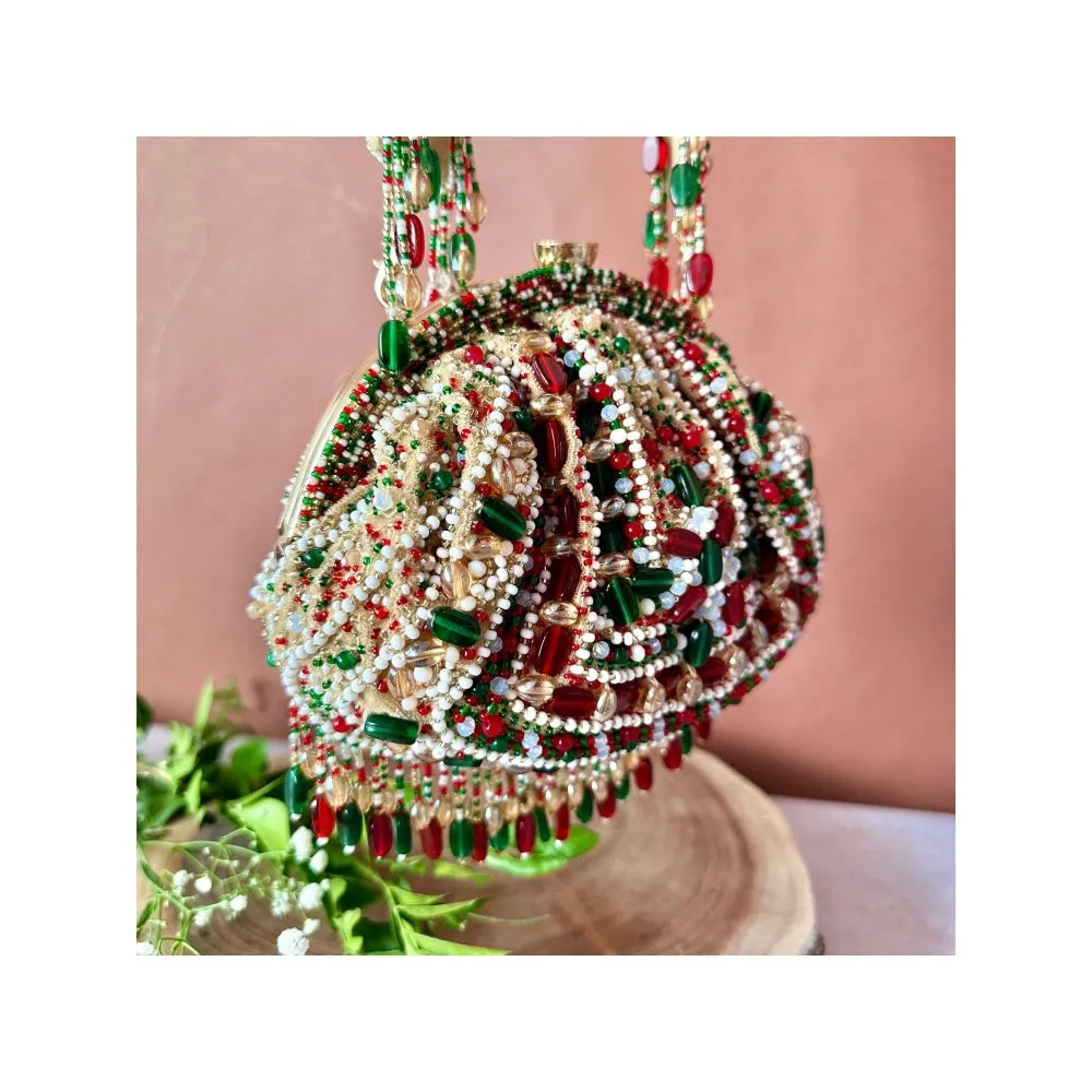 Nayaab by Sonia Multi-Colour Sequin Enchantment Clutch for Women