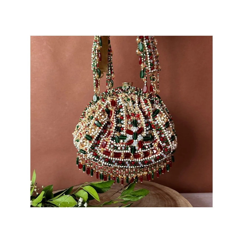 Nayaab by Sonia Multi-Colour Sequin Enchantment Clutch for Women