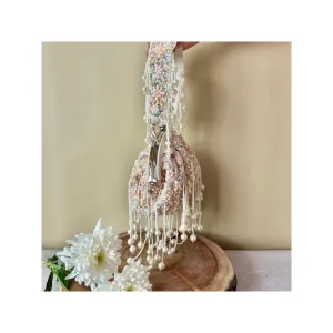 Nayaab by Sonia Off-White Sequin Enchantment Clutch for Women