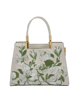 New Floral Embroidered Leather Handbag