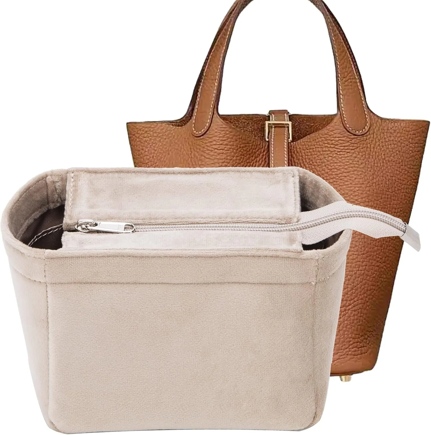 New Material Purse Organizer Insert women's Handbag Organizers Bag Organizer Shaper Insert Bag In Bag for picotin hermes (18)