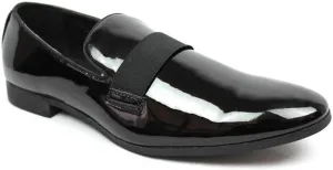 New Men's Black Patent Leather Tuxedo Slip on Dress Shoes by Azar