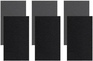 Nisorpa 6pcs Self Adhesive Leather Repair Patch 6x10in Black PU Leather Patch Kit for Couch Furniture Sofas Car Seats Handbags Jackets