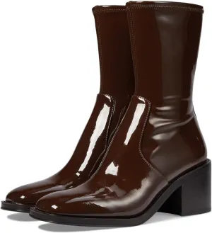 Nolan Espresso Patent Leather Bootie