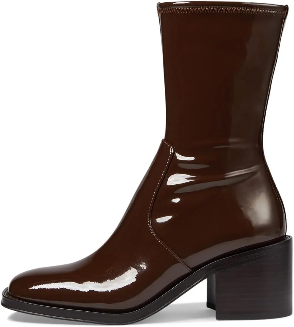 Nolan Espresso Patent Leather Bootie