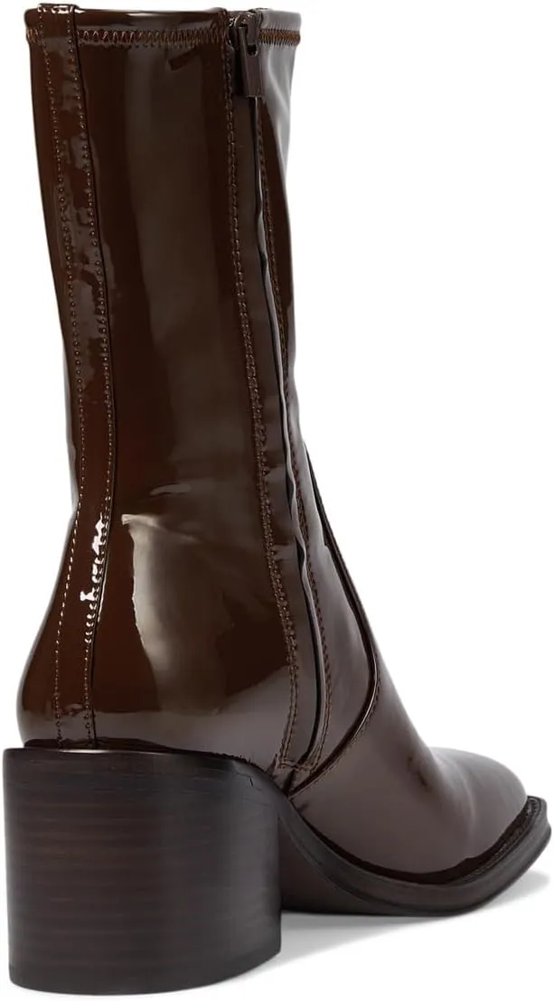 Nolan Espresso Patent Leather Bootie