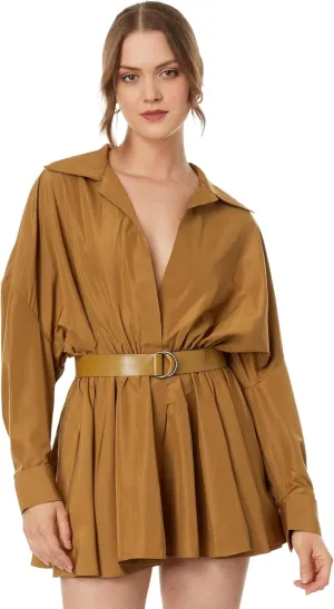 Norma Kamali Women's Super Oversized Bf Nk Shirt Flared Mini Dress
