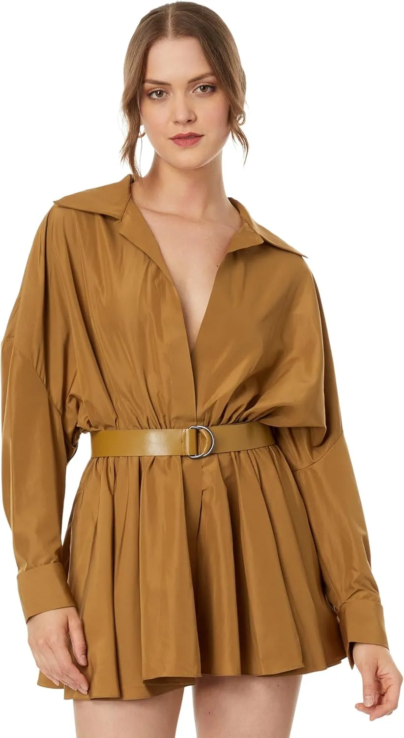 Norma Kamali Women's Super Oversized Bf Nk Shirt Flared Mini Dress