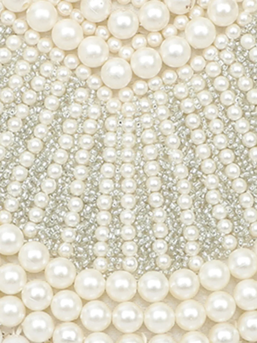 NR By Nidhi Rathi Beads Embellished Half Moon Clutch