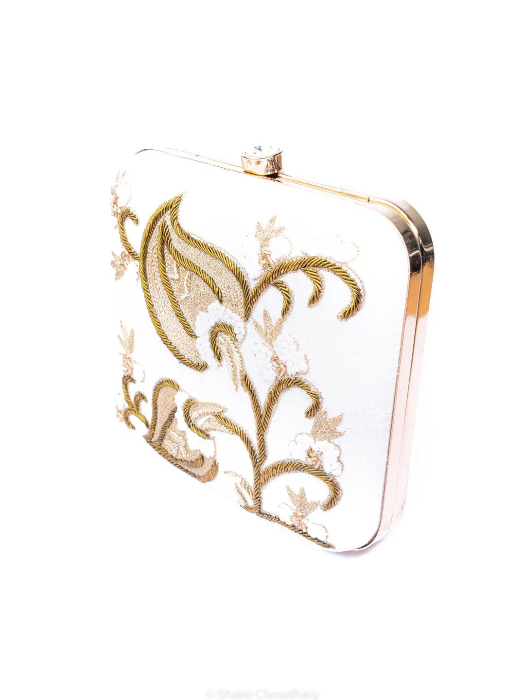 NR By Nidhi Rathi Embellished Box Clutch