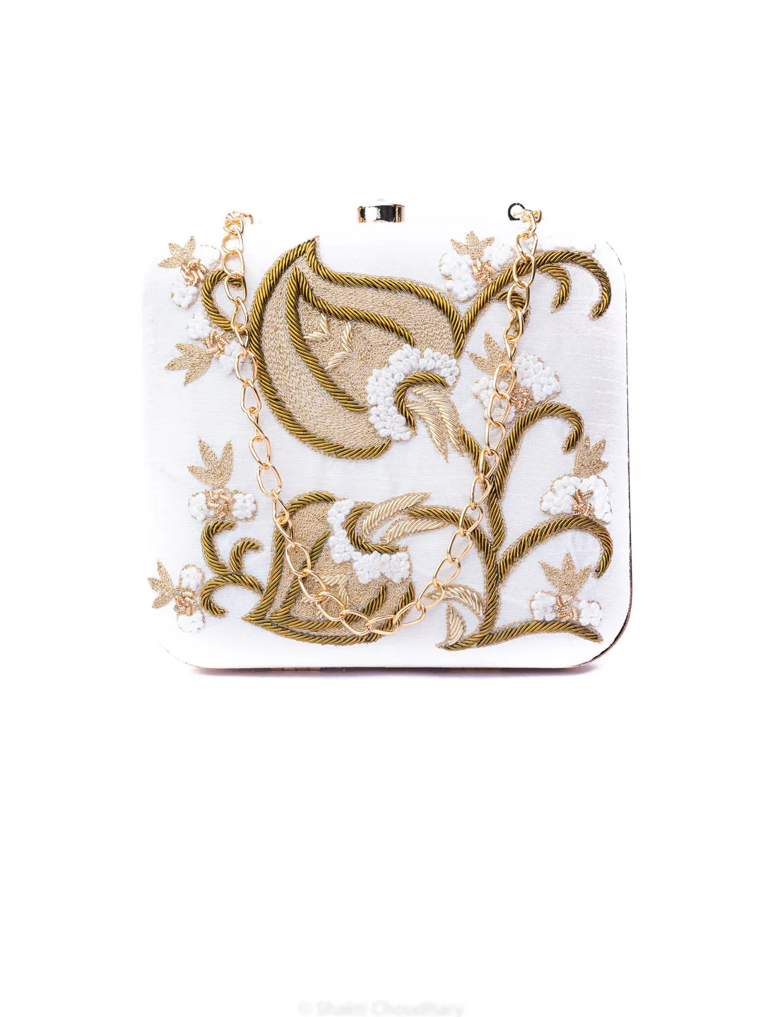 NR By Nidhi Rathi Embellished Box Clutch