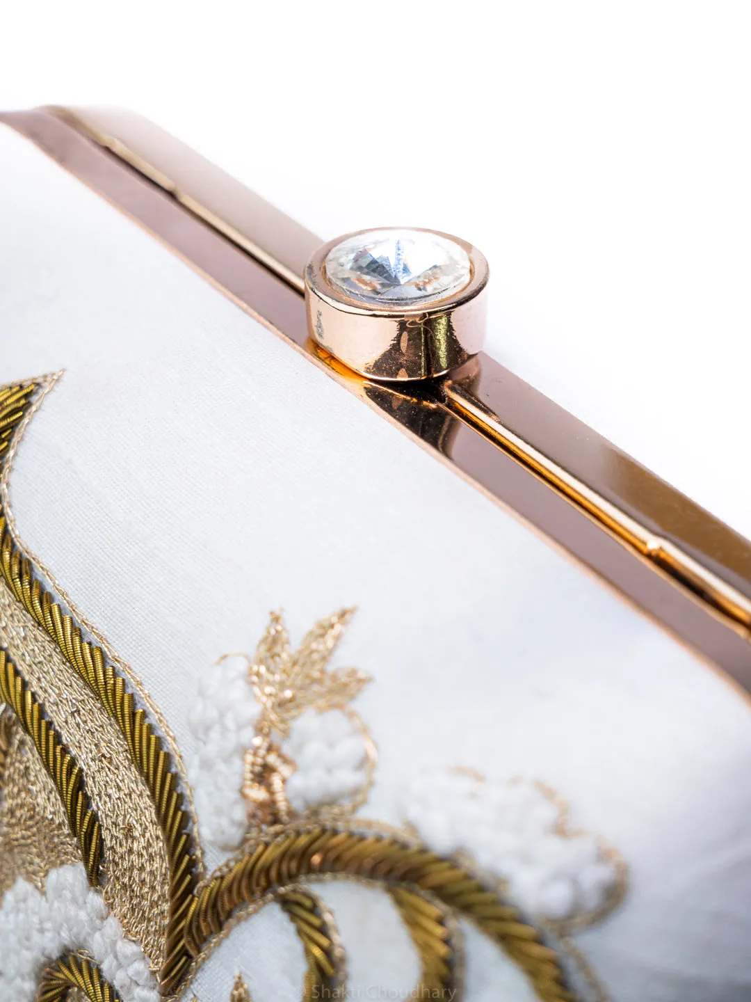 NR By Nidhi Rathi Embellished Box Clutch