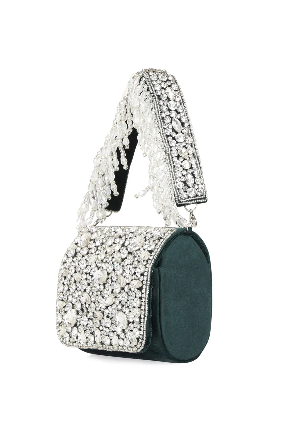 NR By Nidhi Rathi Embellished Foldover Clutch