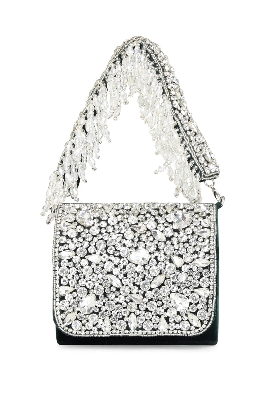 NR By Nidhi Rathi Embellished Foldover Clutch