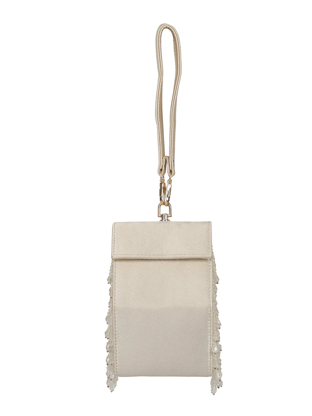 NR By Nidhi Rathi Embellished Tasselled Box Clutch
