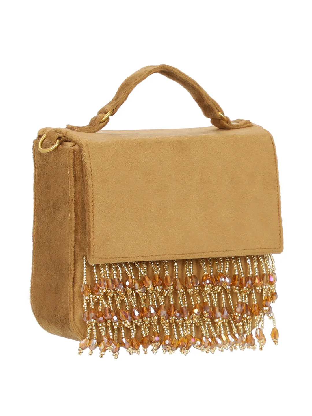 NR By Nidhi Rathi Embellished Tasselled Purse Clutch