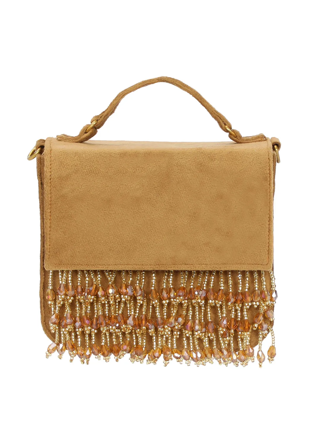NR By Nidhi Rathi Embellished Tasselled Purse Clutch