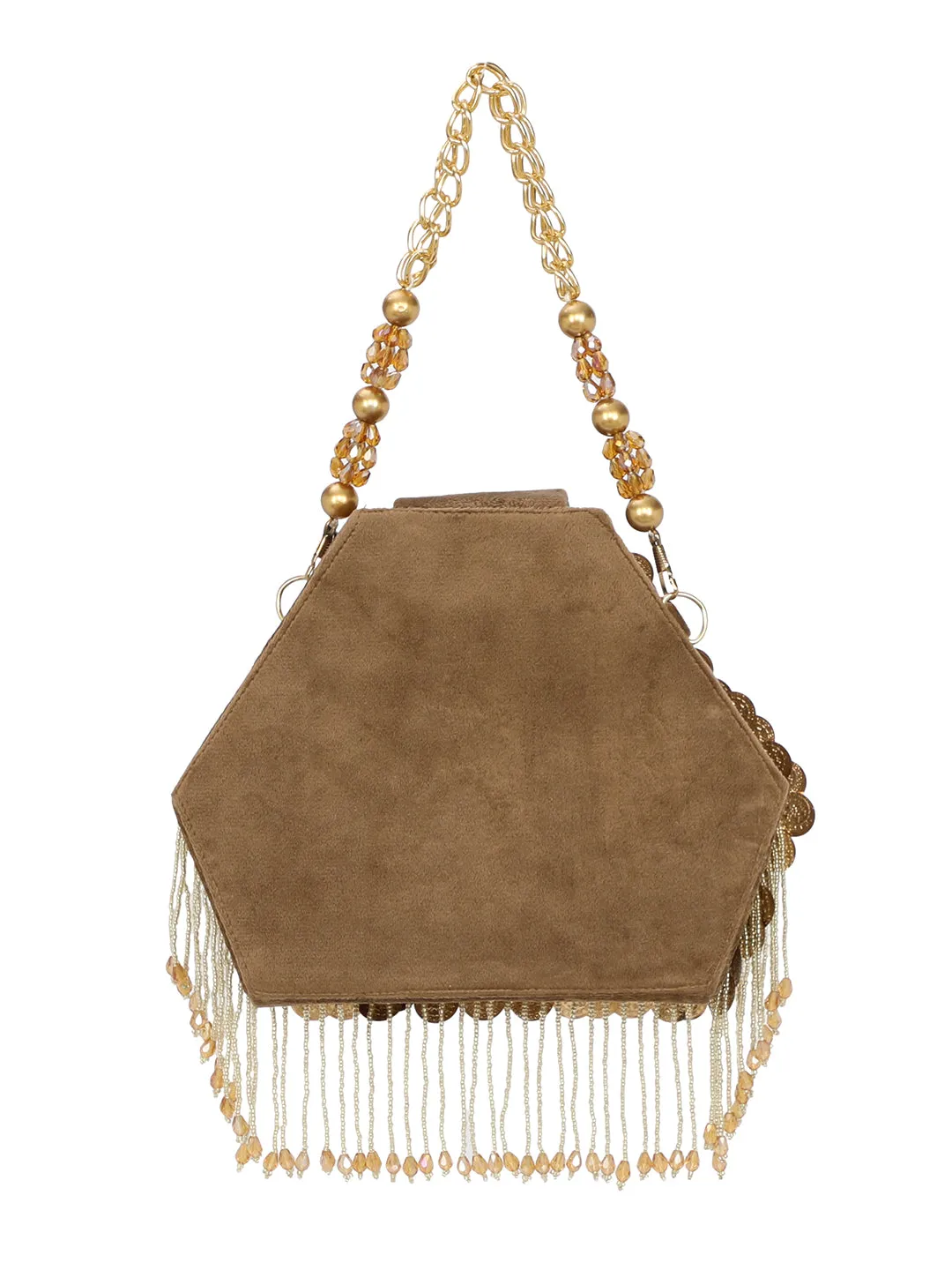 NR By Nidhi Rathi Embroidered Embellished Foldover Clutch