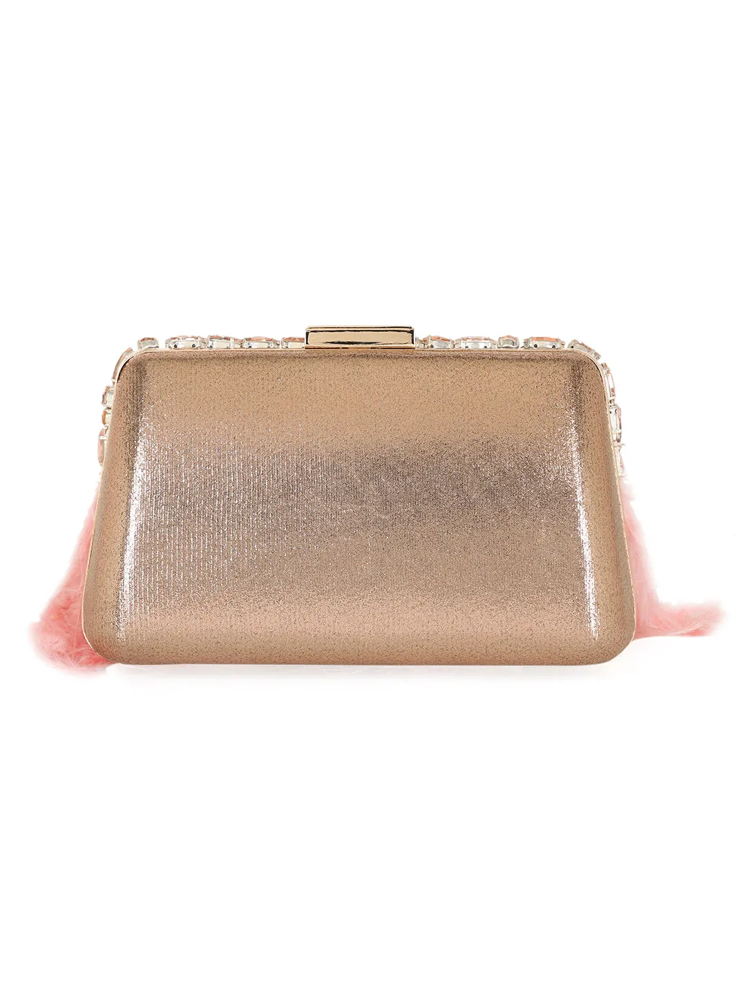 NR By Nidhi Rathi Feather Embellished Box Clutch