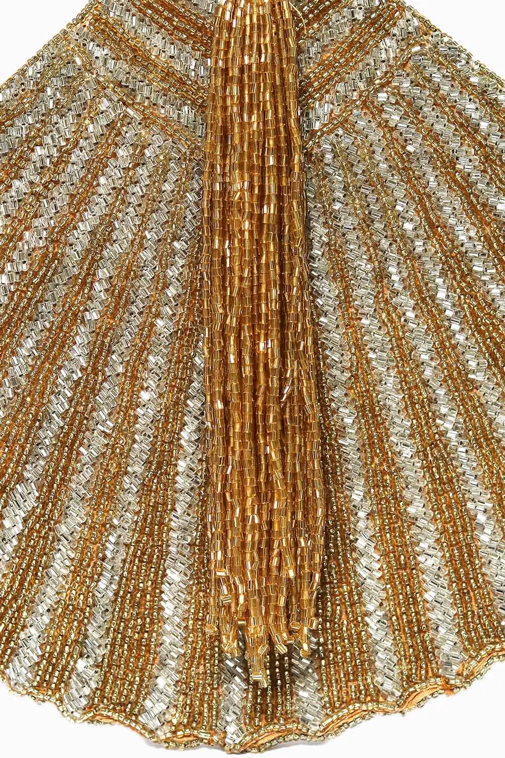 NR By Nidhi Rathi Women Gold-Toned Embellished Potli Clutch