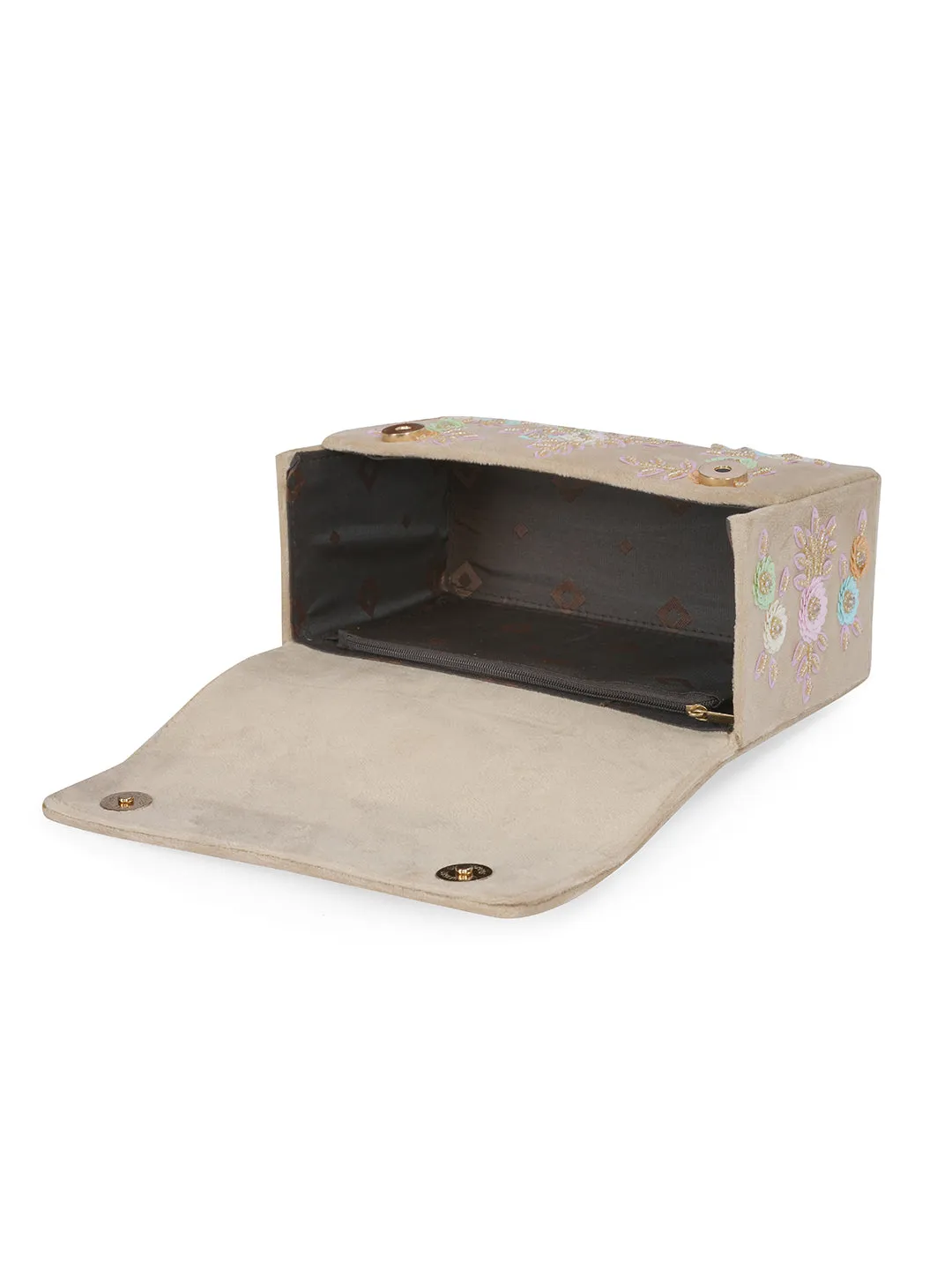 NR Cream Mdf Flap Bag