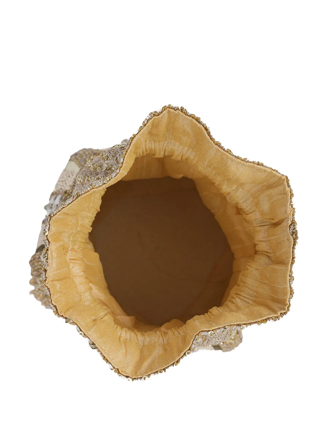 NR Golden Lotus Potli Bag