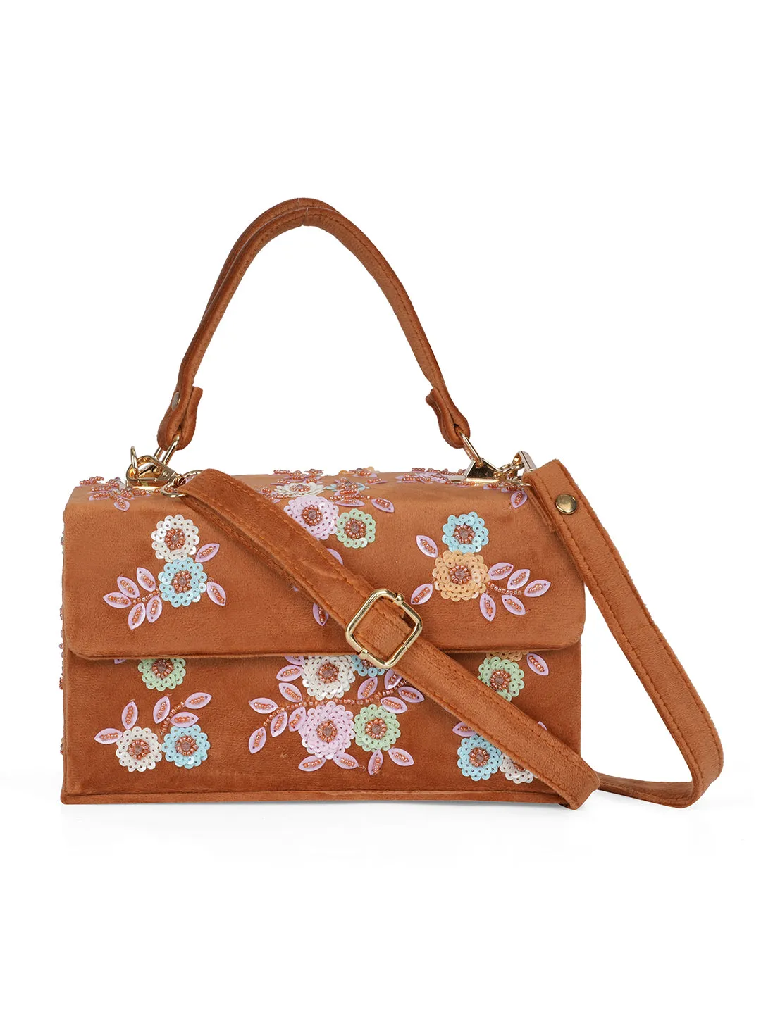 NR Tan Mdf Flap Bag