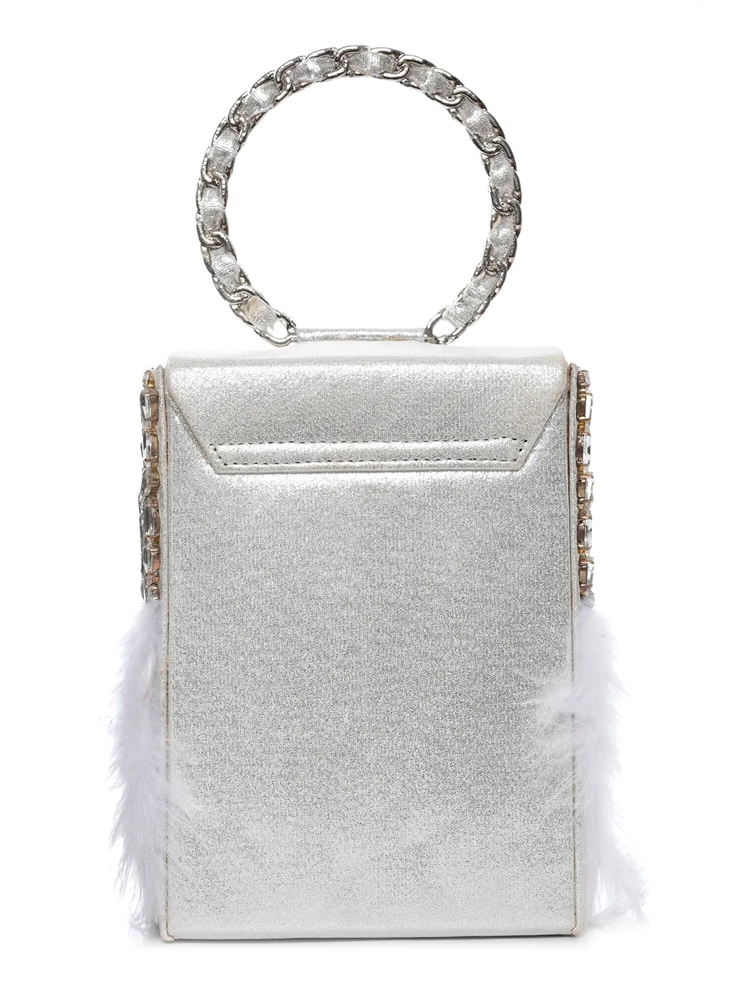 NR White Feather Bag