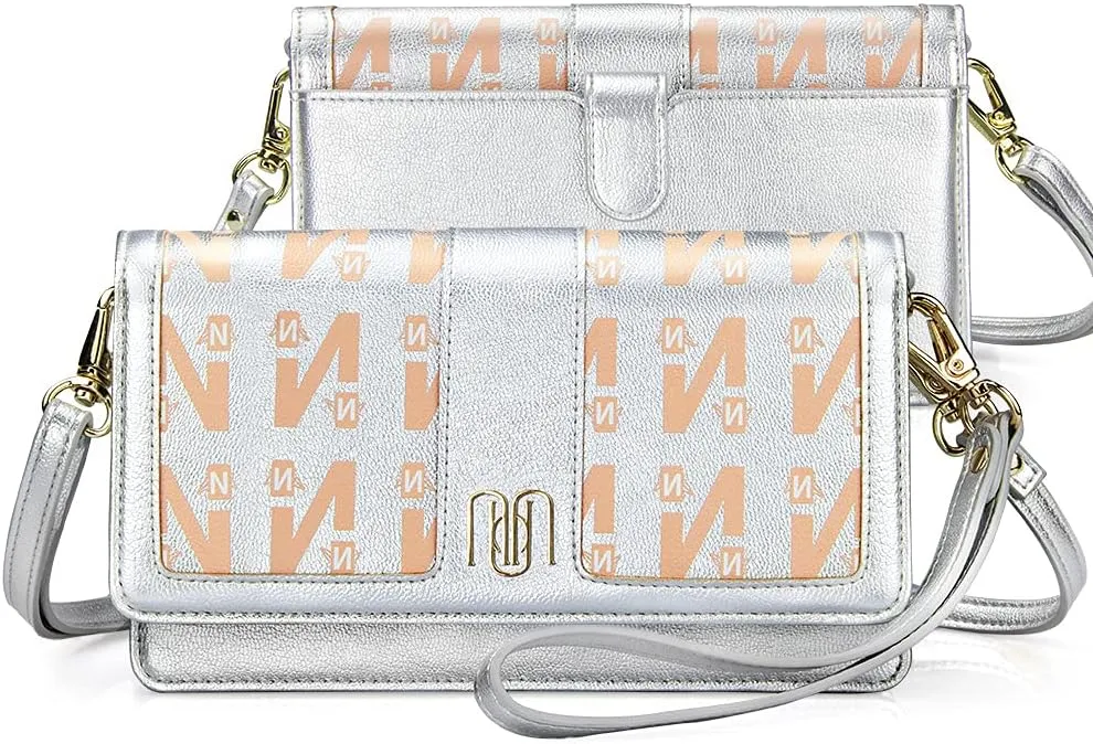 nuoku Women Small Crossbody Bag Cellphone Purse Wallet with RFID Card Slots 2 Straps