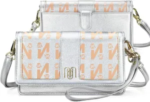 nuoku Women Small Crossbody Bag Cellphone Purse Wallet with RFID Card Slots 2 Straps