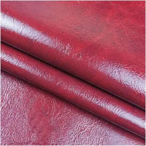 Oil Wax Leather Faux Leather Fabric Vintage Texture PU Leatherette Upholstery Fabric for Sofa Chair Furnishing, DIY Crafts Handbags ，Sold by The Meter(Size:1.37 * 7,Color:red)