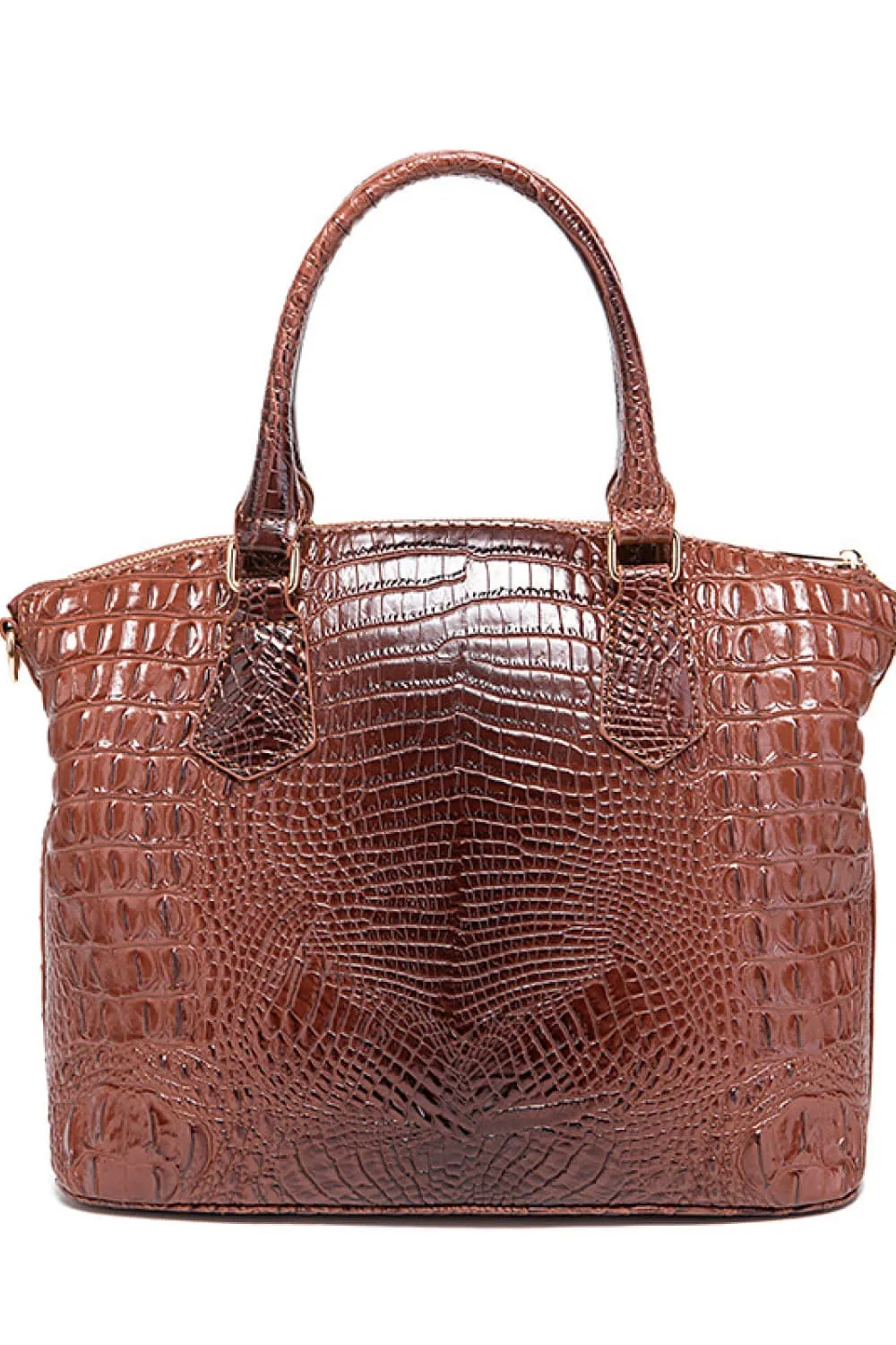 Ombre Satchel Croc Embossed Handbag