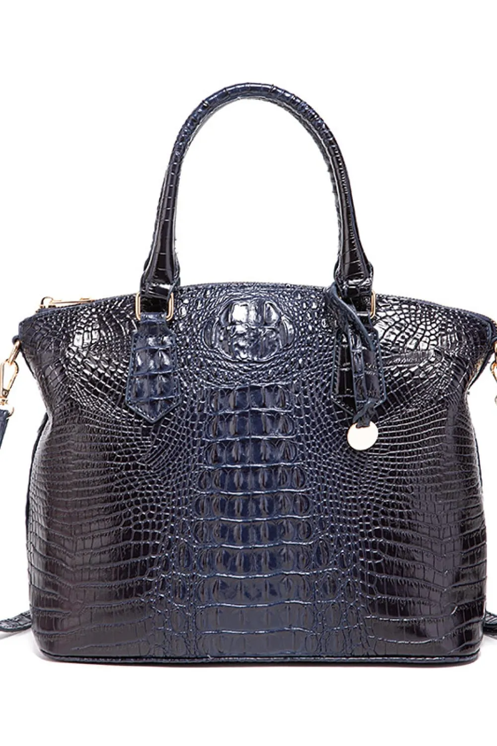 Ombre Satchel Croc Embossed Handbag