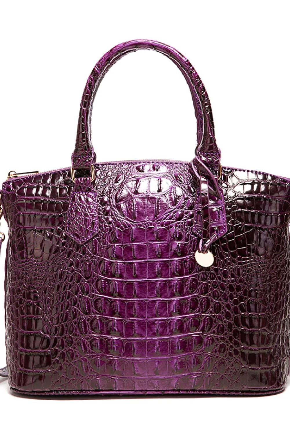 Ombre Satchel Croc Embossed Handbag
