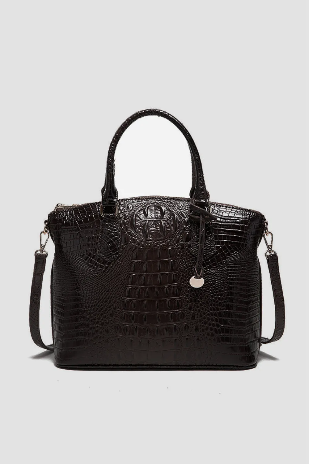 Ombre Satchel Croc Embossed Handbag
