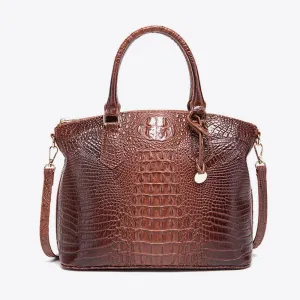 Ombre Satchel Croc Embossed Handbag