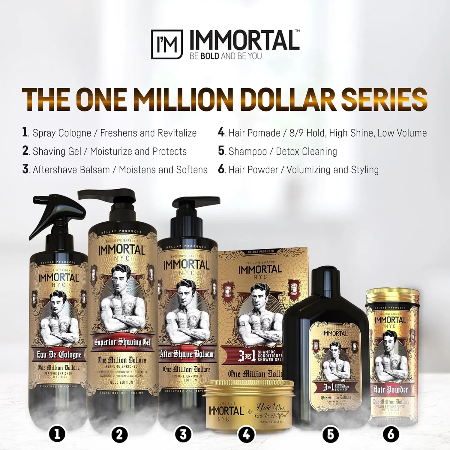 One Million Dollars Cologne, 17 oz. After Shave Spray Premier Men's Cologne, - Exclusive Barbers - Softens Skin - Refreshes/disinfects and Relieves Face and Skin - Moisturizing Formula After Shaving