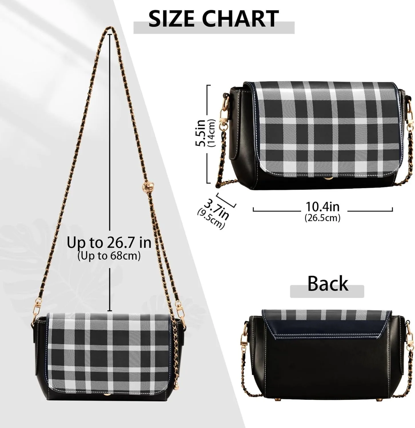 Orange Gray Chrysanthemum Women Crossbody Purse Aesthetic Women Shoulder Leather Bags Phone Handbags with Chain Strap