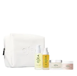 OSEA Bodycare Bestsellers Skincare Set - 4-piece Body Travel Set - Vegan Leather Pouch