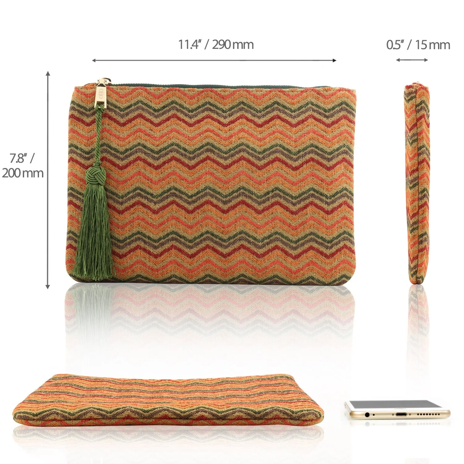 Otto Angelino Designer Women’s Bohemian Clutch Purse - Multiple Slots Money, Cards, Smartphone - Ultra Slim