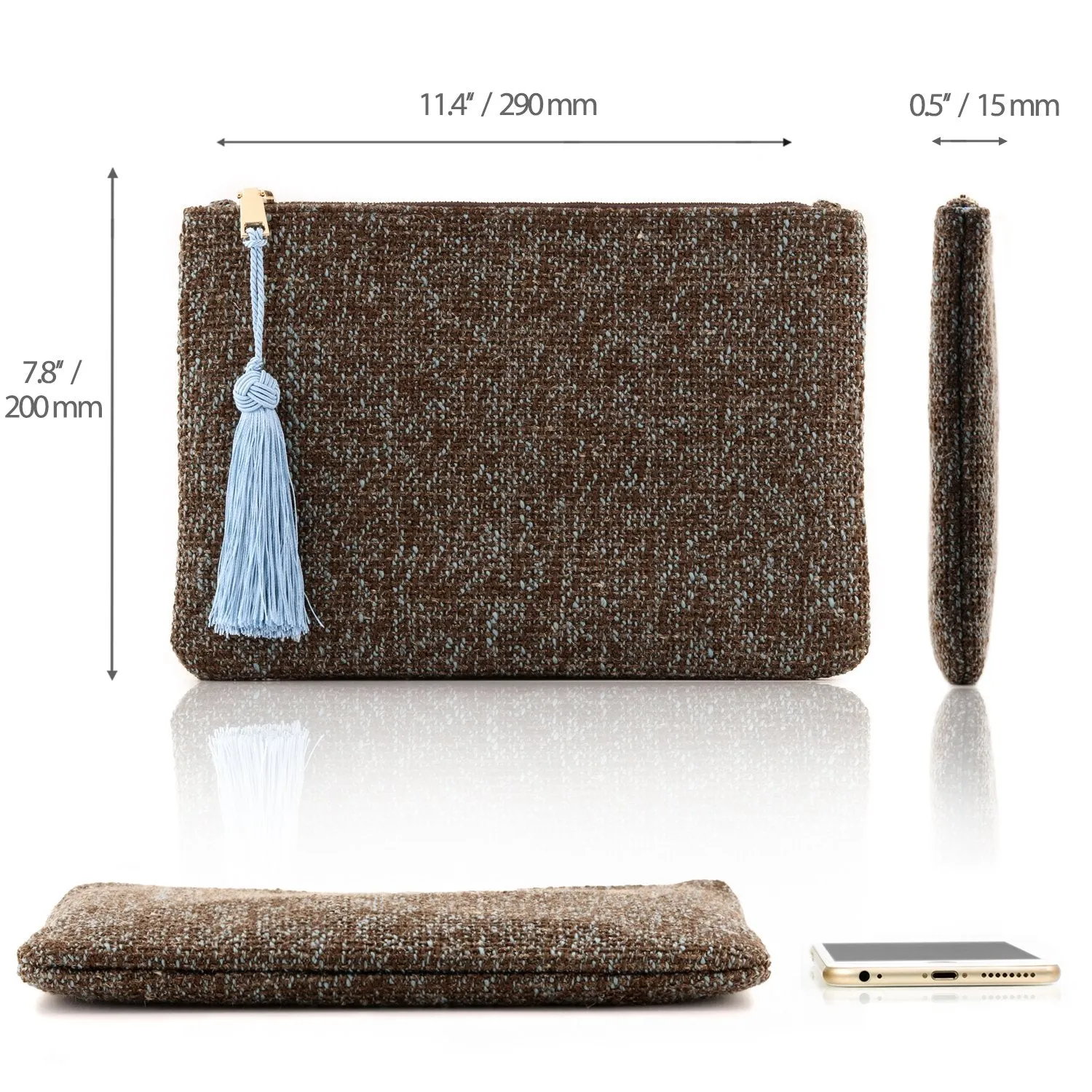 Otto Angelino Designer Women’s Bohemian Clutch Purse - Multiple Slots Money, Cards, Smartphone - Ultra Slim