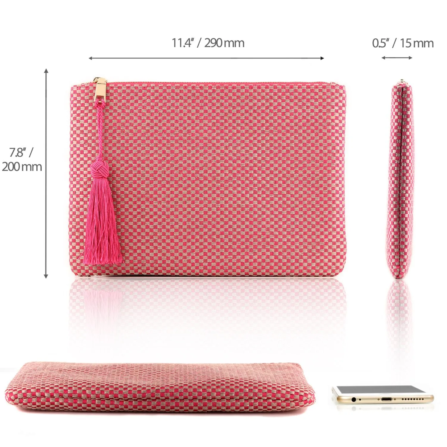 Otto Angelino Designer Women’s Bohemian Clutch Purse - Multiple Slots Money, Cards, Smartphone - Ultra Slim