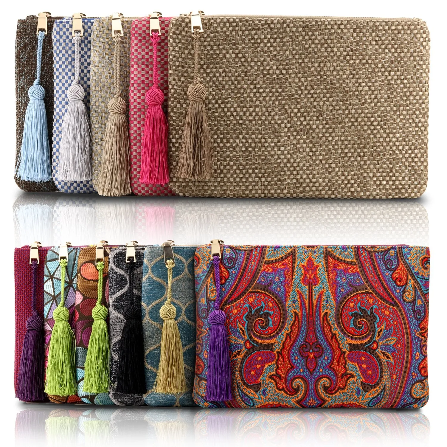 Otto Angelino Designer Women’s Bohemian Clutch Purse - Multiple Slots Money, Cards, Smartphone - Ultra Slim